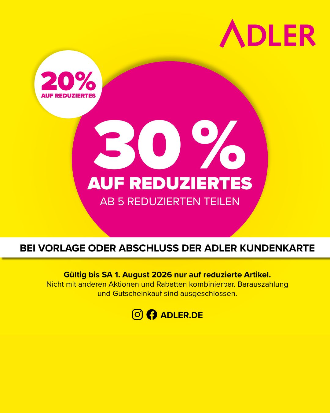 SALE bei Adler