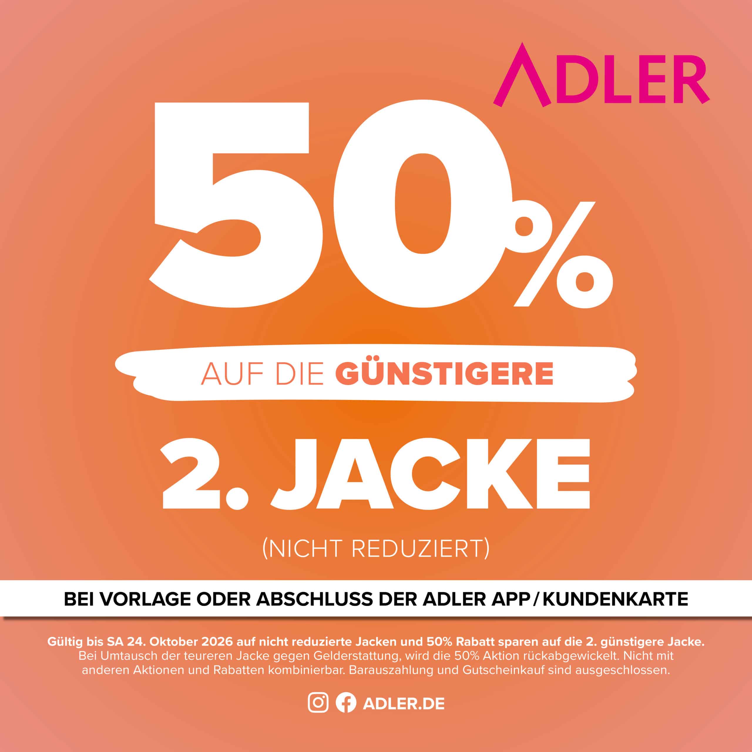 Shoppingalarm bei ADLER!